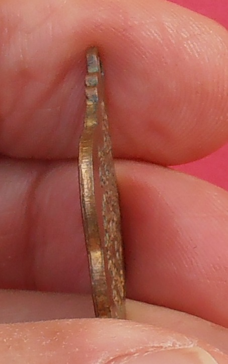 เหรียญนาคเกี้ยว วัดตรีจินดาวัฒนาราม สมุทรสงคราม ปี ๒๕๐๐ รุ่นแรก กะหลั่ยทอง