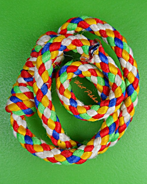 เชือกไหม5สี หลวงพ่อเนื่อง วัดจุฬามณี สมุทรสงคราม .D315.