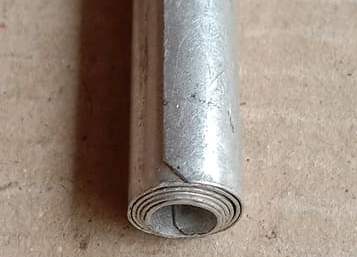 ตะกรุดโทน เนื้ออะลูมิเนียม ไม่ทราบเกจิ ขนาด 3 นิ้ว ตามรูป