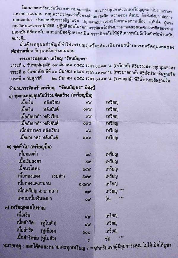 เหรียญปั๊มข้างกระบอก ห่วงเชื่อม " รัตนบัญชร " เหรียญไฟลุก "เนื้อฝาบาตรหลังยันต์ .. พ่อท่านเชื่อง วัด