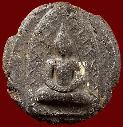 *ขุนแผนข้างขีด หรือ กลีบบัวสมาธิ ข้างขีด หลวงพ่อห่วง วัดท่าใน นครปฐม เนื้อดินดิบ*