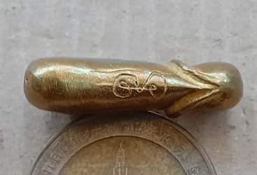 ปลัดขิก หลวงปู่นนท์ วัดเขาพรานธูป อ.หัวหิน จ.ประจวบคีรีขันธ์ เนื้อทองเหลือง