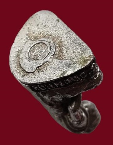 รูปหล่อหลวงพ่อทบธัมมปัญโญ รุ่นฉลองอายุ๙๗ปี เนื้อชุบนิเกิล ปี2518