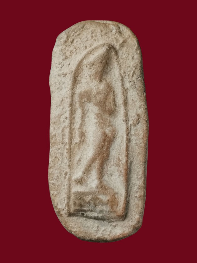 พระลีลาลิ้นเป็ด เนื้อดิน ลพ.กวย วัดโฆสิตาราม ชัยนาท