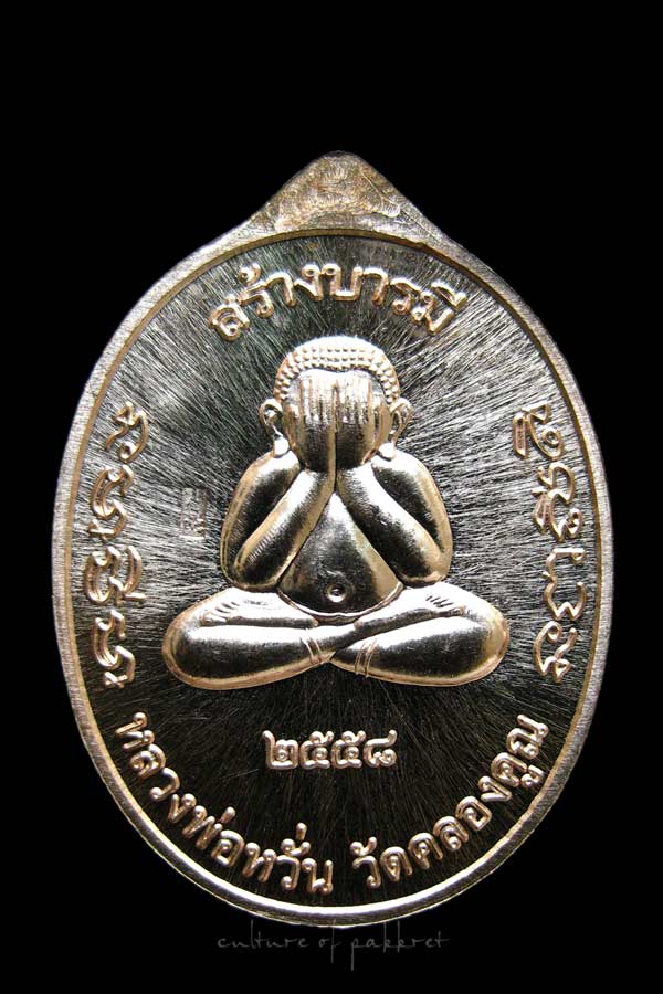 เหรียญหลวงพ่อหวั่น วัดคลองคูณ รุ่น"สร้างบารมี" เนื้อทองแดงหน้ากากสัตตะ(666)