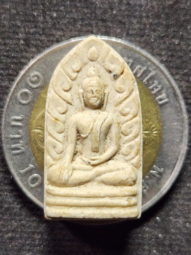 วัดพิกุลทอง จ.สิงห์บุรี พระรอดหลวงพ่อแพ รุ่นจงอางศึก ปี 2514 เนื้อผงเกสร 