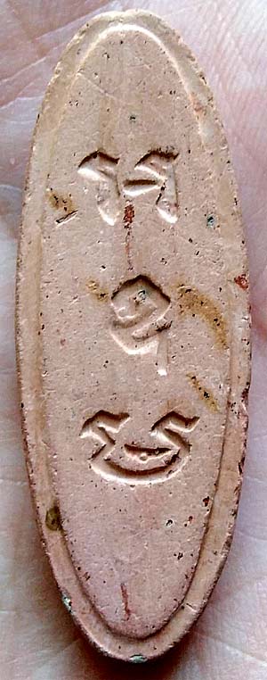 พระพิธีฉลอง 25 พุทธศตวรรษ ปี2500 เนื้อดินชมพู มีวงแหวน