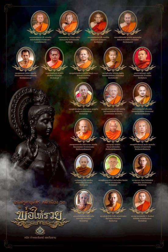 องค์พ่อจตุคามรามเทพ พญาชิงชัย บรมครูตาขุนโหร หลักเมือง 68 รุ่นพ่อให้รวย โดยหมึกท่าพระจันทร์ หลวงพ่อป