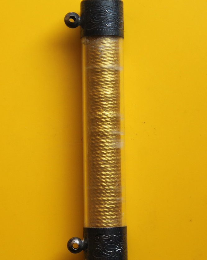 ตะกรุดมหาจักรเพชรคง หลวงพ่อสุพจน์ วัดศรีทรงธรรม เลี่ยมหลอดเงิน