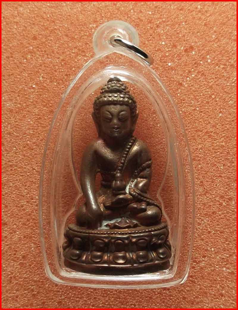 พระกริ่งเทพวิทยาคม หลวงพ่อคูณ วัดบ้านไร่ รุ่นปราบไพรี เนื้อทองแดงเถื่อน(ก้นตัน) ปี 2557 เลี่ยม #4274