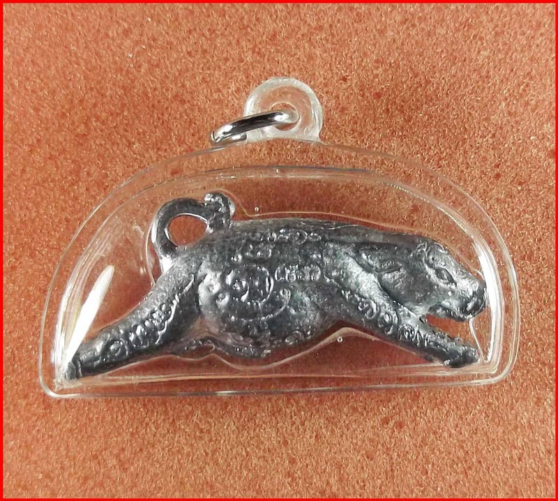 หมูพุทธคุณ (เตโชธาตุ) หลวงปู่ขุ้ย วัดซับตะเคียน จ.เพชรบูรณ์ เนื้อตะกั่ว ปี 2550 พร้อมเลี่ยม