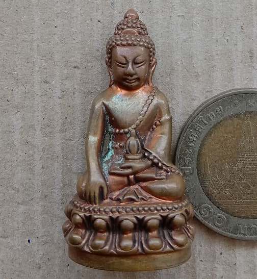 พระกริ่งอุดมทรัพย์ รุ่นเเรก ปี56เลข550พระอาจารย์อุดมทรัพย์(จ่อย)ศิษย์เอกหลวงปู่หมุน เนื้อทองแดง+กล่อ