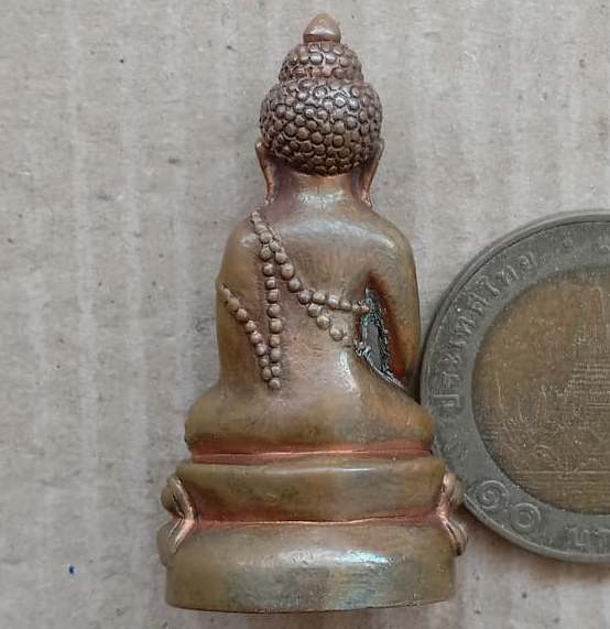 พระกริ่งอุดมทรัพย์ รุ่นเเรก ปี56เลข550พระอาจารย์อุดมทรัพย์(จ่อย)ศิษย์เอกหลวงปู่หมุน เนื้อทองแดง+กล่อ