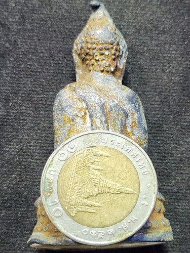 พระบูชารัตนะ(แก้บน) เนื้อตะกั่วสนิมแดงลงรักลงชาดปิดทอง หน้าตักพระ 1นิ้ว 