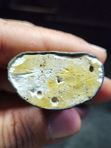 พระบูชารัตนะ(แก้บน) เนื้อตะกั่วสนิมแดงลงรักลงชาดปิดทอง หน้าตักพระ 1นิ้ว 