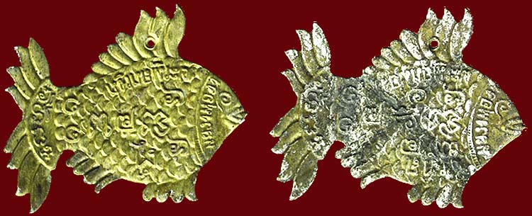 *ปลาตะเพียนเงิน-ปลาตะเพียนทอง ตัวผู้-ตัวเมีย พิมพ์ใหญ่ หลวงพ่อจง วัดหน้าต่างนอก อยุธยา*