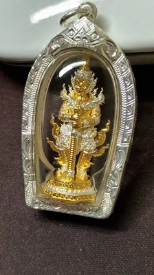 ท้าวเวสุวรรณ พุทธศิลป์ รุ่น อุดมทรัพย์มงคล หลวงพ่ออิฏฐ์ วัดจุฬามณี เนื้อทองทิพย์ชุบทอง-เงิน