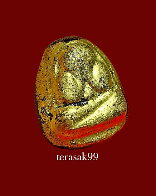 พระปิดตารุ่นแรก อาจารย์ภุชงค์ วัดช่องลม ชลบุรี ลงรักปิดทอง สวยๆ