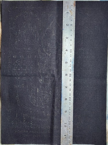 วัดจุฬามณี สมุทรสงคราม ผ้ายันต์ท้าวเวสสุวรรณ หลวงพ่ออิฐ ออกแบบและปลุกเสก วัดมะม่วงตลอด นครศรีธรรมราช