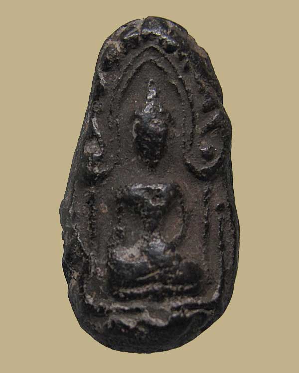 พระขุนแผนปั้นมือพระครูกล้าย วัดหงส์รัตนาราม บางกอกใหญ่ ธนบุรี ปี ๒๔๘๕ เนื้อผงใบลาน