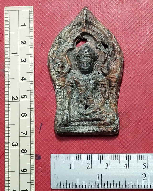 พระยอดขุนพลสนิมแดงแตกใยแมงมุมไม่ทราบที่