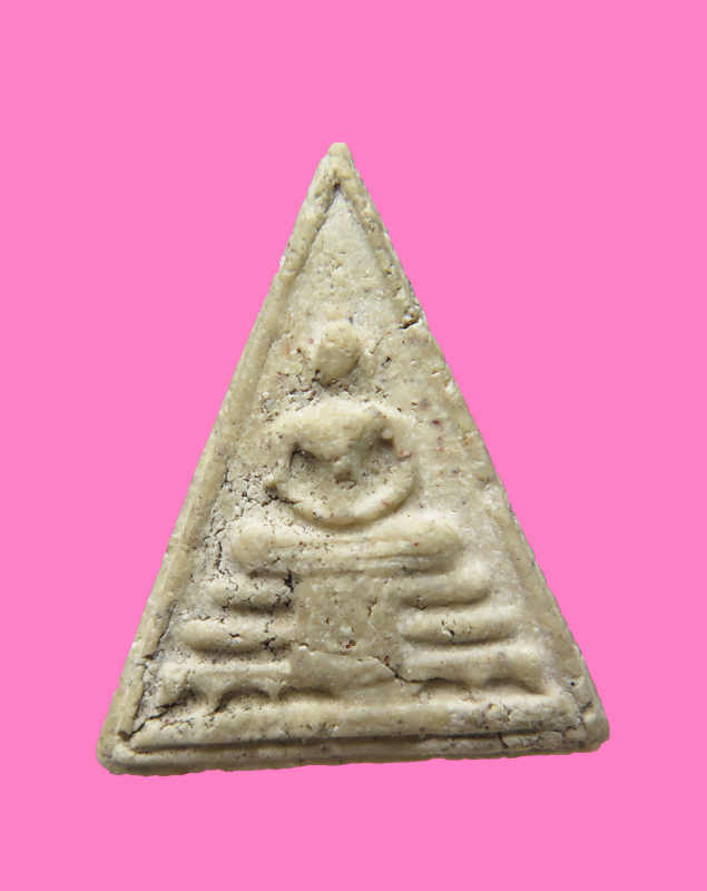 พระสมเด็จหน้าจั่ว ฐานผ้าทิพย์ เนื้อผง เจ้าคุณเที่ยง วัดระฆัง หลังปั้ม สว 