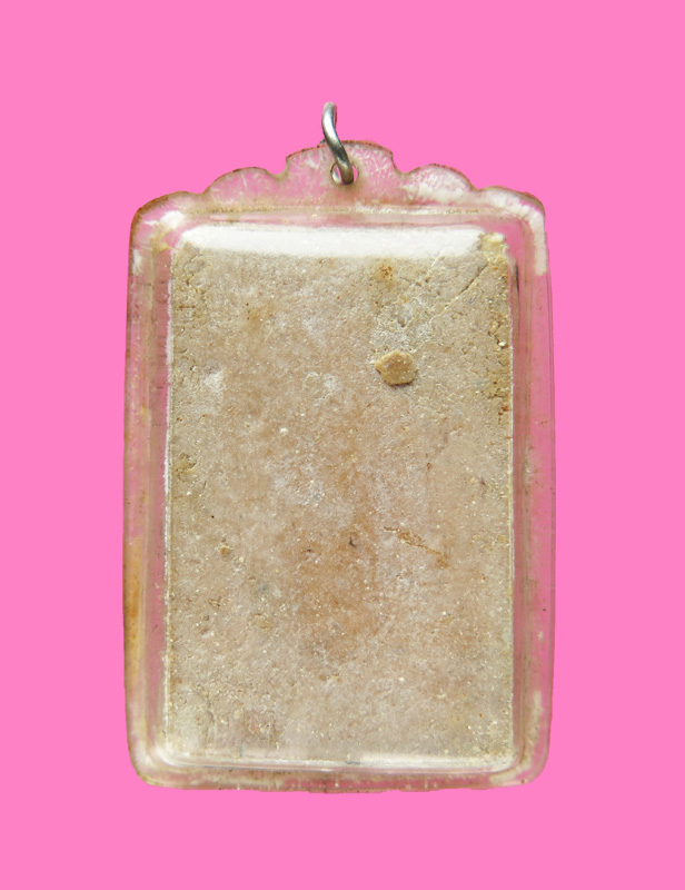 พระผง วัดไร่ขิง ซุ้มเถาวัลย์ หลังเรียบ ปี 15 เลี่ยมเก่า