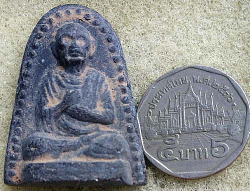 *พิมพ์รูปเหมือนสมเด็จฯโต ข้างเม็ด เนื้อผงใบลาน หลวงปู่นาค วัดระฆังฯ ปี๒๔๙๕*