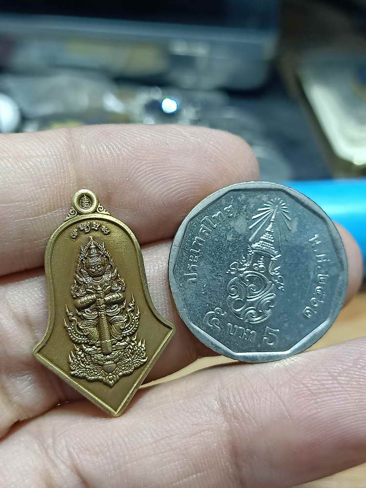 4-287 เหรียญท้าวเวสสุวรรณโณ มหามงคลพุทธศตวรรษ วัดป่าโนนนางชื่น จ.ร้อยเอ็ด 2565 ททซ.เลข 5 กล่องเดิม