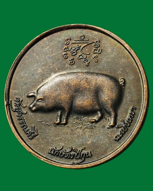 เหรียญเสริมดวงชะตานักษัตรปีกุน วัดสุวรรณคีรี ฉะเชิงเทรา