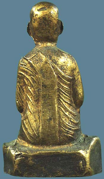 *รูปเหมือนปั๊ม หลวงพ่อโอภาสี อาศรมบางมด ทองเหลืองกะไหล่ทอง*