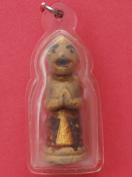 หนุมาน เนื้อผงลงสีเก่า 