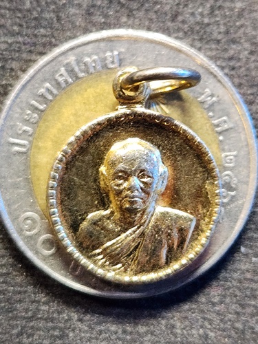 วัดพิกุลทอง สิงห์บุรี เหรียญดอกพิกุล หลวงพ่อแพ  ปี 2519