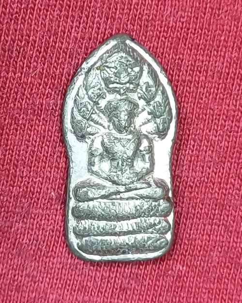 พระนาคปรกใบมะขาม เนื้อตะกั่วแจกทาน หลวงพ่อฟู วัดบางสมัคร ไตรมาส ๒๐๐๙