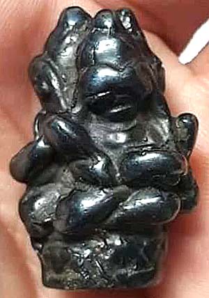 พิมพ์อุปคุตถือดอกบัว สามหน้า เนื้อเมฆพัตร