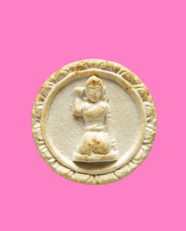 พระผงเม็ดกระดุม พิมพ์นางกวัก หลวงพ่อยิด วัดหนองจอก