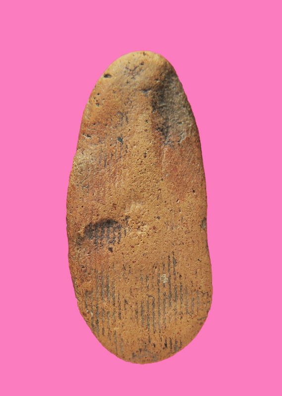 พระลีลาเนื้อดิน หลังกาบหมาก