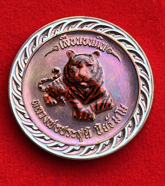 เหรียญเสือนอนกิน รุ่น ชนะจน มนต์พยัคฆ์ หลวงพ่อประสูติ วัดในเตา จ.ตรัง