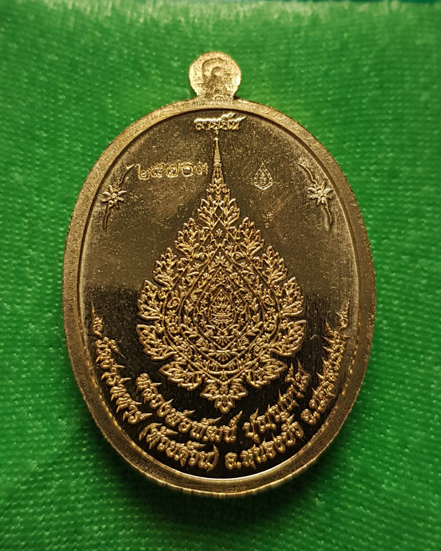 เหรียญเลื่อนสมณศักดิ์ หลวงพ่อพัฒน์ ปุญญกาโม วัดห้วยด้วน เนื้อทองทิพย์หน้ากากทองแดง พร้อมกล่องเดิม