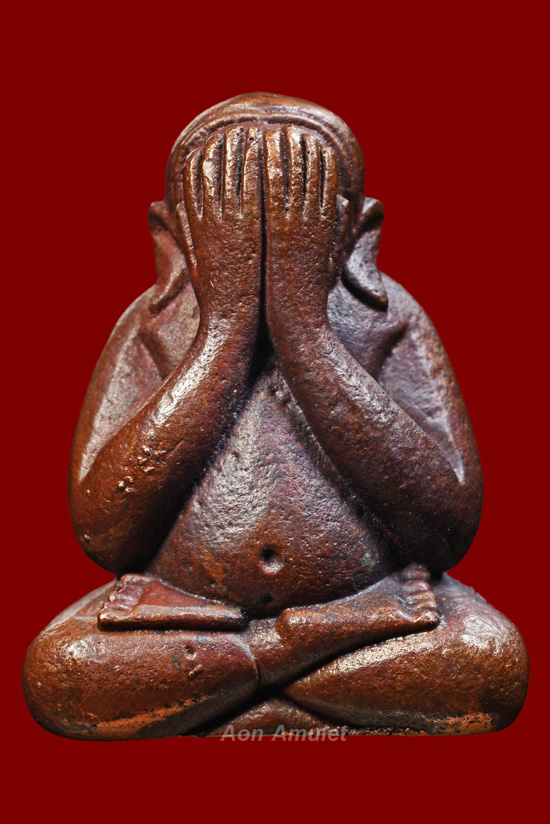 พระปิดตาเนื้อสำริด รุ่น 63 พรรษา หลวงปู่บัว ถามโก วัดศรีบุรพาราม พ.ศ.2555