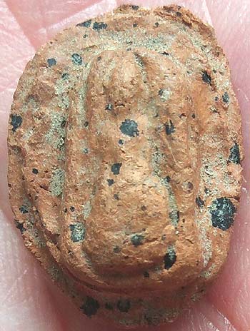 *พระรอด ดินเผา กรุวัดโปรดเกษ นนทบุรี พิมพ์สองหน้า*