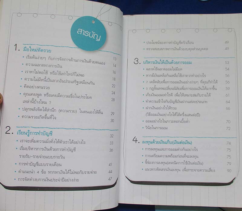  	 หนังสือ บริหารเงินให้รวยอย่างเหลือกินเหลือใช้