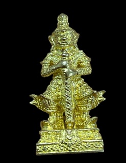 ๛๛๏ รูปหล่อท้าวเวสสุวรรณ พิมพ์หน้ายักษ์ หลวงพ่ออิฏฐ์ วัดจุฬามณี เนื้อทองเหลือง ปี 2559๏๛๛  