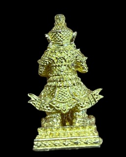 ๛๛๏ รูปหล่อท้าวเวสสุวรรณ พิมพ์หน้ายักษ์ หลวงพ่ออิฏฐ์ วัดจุฬามณี เนื้อทองเหลือง ปี 2559๏๛๛  