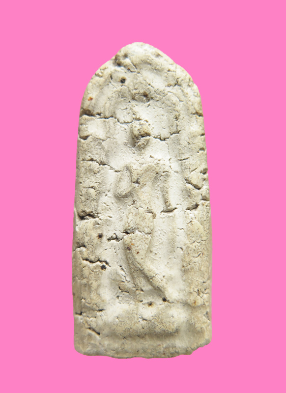 พระลีลากำแพงนิ้ว เนื้อผงเก่า