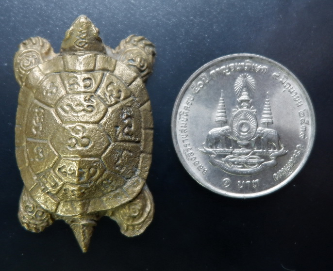 พญาเต่าเรือนหลวงพ่อสุชาติ อภิชาโต วัดศิลาดอกไม้ จ.เพชรบูรณ์ เนื้อทองมหาชนวน ปี ๒๕๖๐ สวยครับ