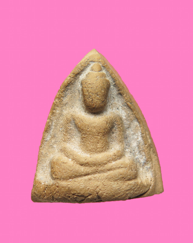 พระสุขโต พิมพ์เล็ก หลังจาร เนื้อดิน หลวงพ่อโต๊ะ วัดกำแพง องค์ที่ 2