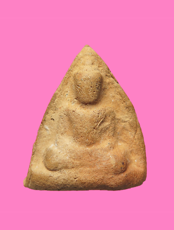 พระสุขโต พิมพ์เล็ก หลังจาร เนื้อดิน หลวงพ่อโต๊ะ วัดกำแพง