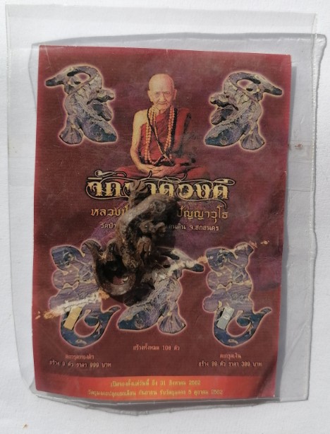 จิ้งจกดวงดี กะลาตาเดียวแกะ หลวงปู่หนูเพชร วัดป่าภูมิทักษ์ จ.สกลนคร โค๊ตเงิน เคาะเดียว