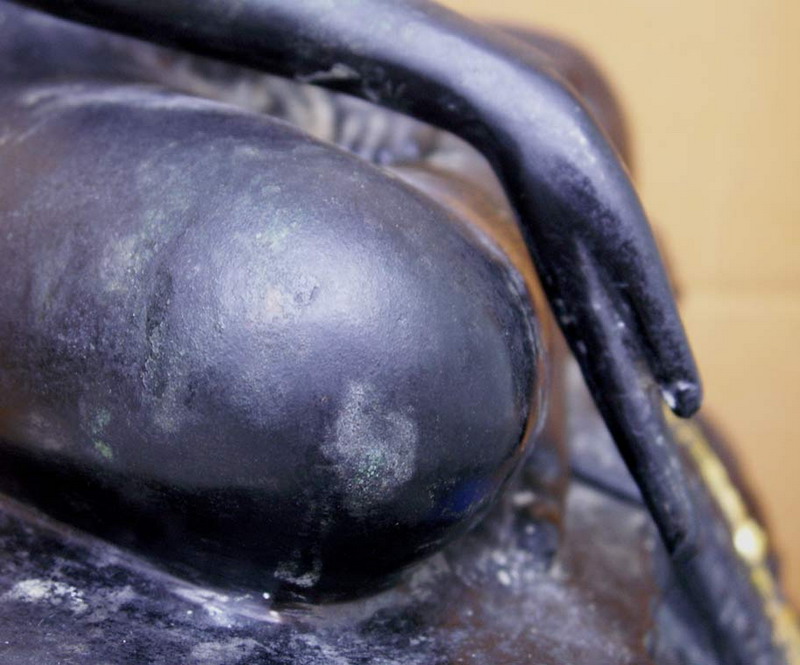 พระบูชา ภปร. วัดบวร พ.ศ. 2508 หน้าตัก 9 นิ้ว ดินฝรั่ง